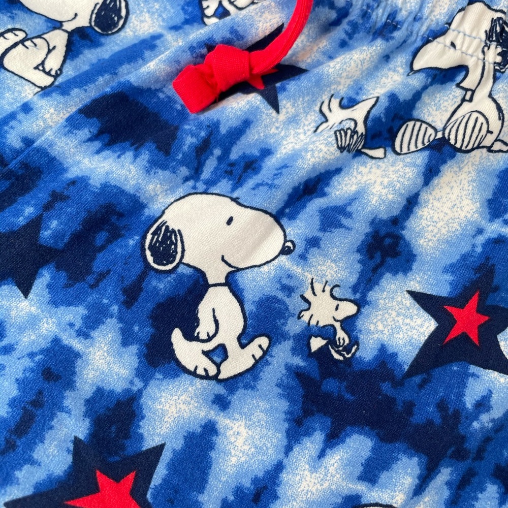 Peanuts Snoopy Ice Cream Pajama Set, Red, Blue - Picture 12 of 14